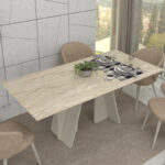 Τραπέζι Sevilla Megapap χρώμα sandstone - travertine 180x90x75εκ. - Image 4