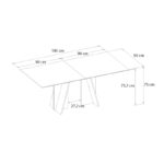 Τραπέζι Sevilla Megapap χρώμα sandstone - travertine 180x90x75εκ. - Image 8