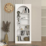 Βιβλιοθήκη Voila Megapap χρώμα λευκό 74x35x180εκ. - Image 2