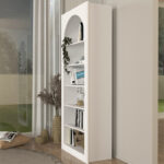 Βιβλιοθήκη Voila Megapap χρώμα λευκό 74x35x180εκ. - Image 4