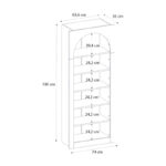 Βιβλιοθήκη Voila Megapap χρώμα λευκό 74x35x180εκ. - Image 6