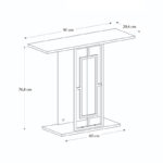 Κονσόλα Brandy Megapap χρώμα μαύρο - μαύρο εφέ μαρμάρου - χρυσό 90x29,6x76,8εκ. - Image 6