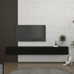 Έπιπλο τηλεόρασης επιτοίχιο Espanse Megapap χρώμα μαύρο 241,8x31,7x30εκ. - Image 4