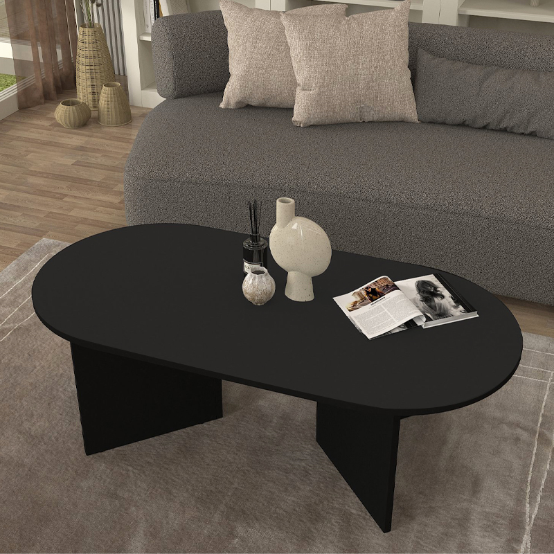 GP042-03292-0 Τραπεζάκι σαλονιού Cortado Megapap χρώμα μαύρο 120x60x39,6εκ. - Image 1