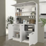 Έπιπλο κουζίνας Tuco 3 Megapap χρώμα λευκό 123,8x40x180εκ. - Image 2