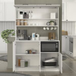 Έπιπλο κουζίνας Tuco 3 Megapap χρώμα λευκό 123,8x40x180εκ. - Image 3