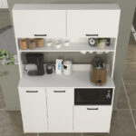 Έπιπλο κουζίνας Tuco 3 Megapap χρώμα λευκό 123,8x40x180εκ. - Image 5