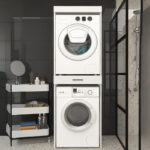 Έπιπλο πλυντηρίου - στεγνωτηρίου Fika Megapap χρώμα λευκό 67x61,8x198,5εκ. - Image 6