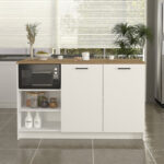 Τραπέζι - Πάγκος κουζίνας Peres Megapap χρώμα λευκό - sepet oak 150x70x91,8εκ. - Image 3