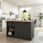 Τραπέζι - Πάγκος κουζίνας Peres Megapap χρώμα ανθρακί - sepet oak 150x70x91,8εκ. - Image 4