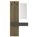 Έπιπλο εισόδου Elois Megapap χρώμα ανθρακί - sepet oak 96,6x26,8x195,5εκ. - Image 7