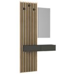 Έπιπλο εισόδου Elois Megapap χρώμα ανθρακί - sepet oak 96,6x26,8x195,5εκ. - Image 8