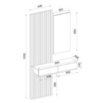 Έπιπλο εισόδου Elois Megapap χρώμα ανθρακί - sepet oak 96,6x26,8x195,5εκ. - Image 9