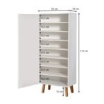 Ντουλάπι κουζίνας/μπάνιου - Παπουτσοθήκη Assiri Megapap χρώμα λευκό 50x38x135εκ. - Image 5