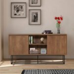 Μπουφές Amedeo Megapap χρώμα καρυδί 140x36x72εκ.