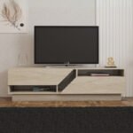 Έπιπλο τηλεόρασης Koza Megapap χρώμα travertine 160x40x45εκ. - Image 3