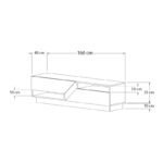 Έπιπλο τηλεόρασης Koza Megapap χρώμα travertine 160x40x45εκ. - Image 6