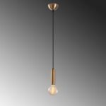 Φωτιστικό οροφής Lizy Megapap E27 μεταλλικό μονόφωτο χρώμα χρυσό vintage Ø4x111εκ. - Image 3