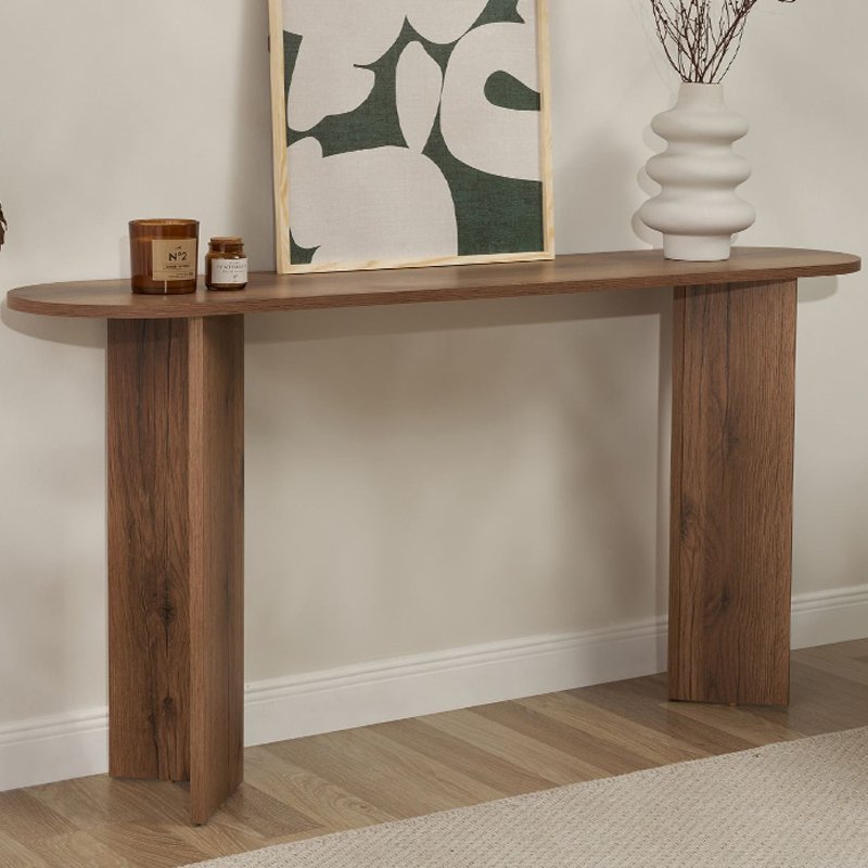 GP052-02282-0 Κονσόλα Sira Megapap χρώμα καρυδί 150x35x75εκ. - Image 1