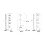 Ντουλάπα ρούχων Vivian Megapap τετράφυλλη χρώμα καρυδί 160x51,8x181εκ. - Image 5