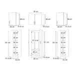 Ντουλάπα ρούχων Vivian Megapap τετράφυλλη με πατάρι χρώμα καρυδί 160x51,8x240εκ. - Image 5