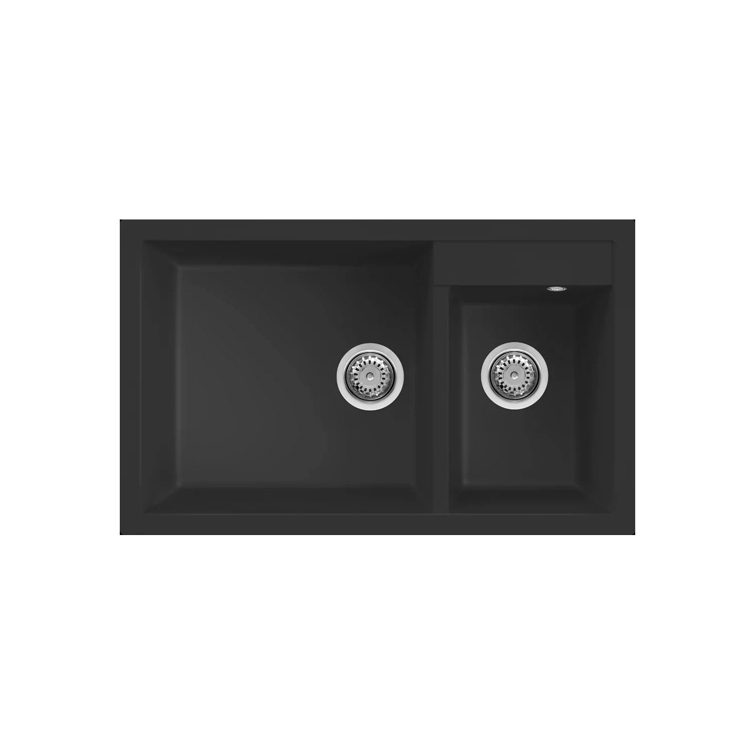 LGQ44040 Νεροχύτης κουζίνας QUADRA 440 Nero 40 ELLECI 81,5x50cm - Image 1