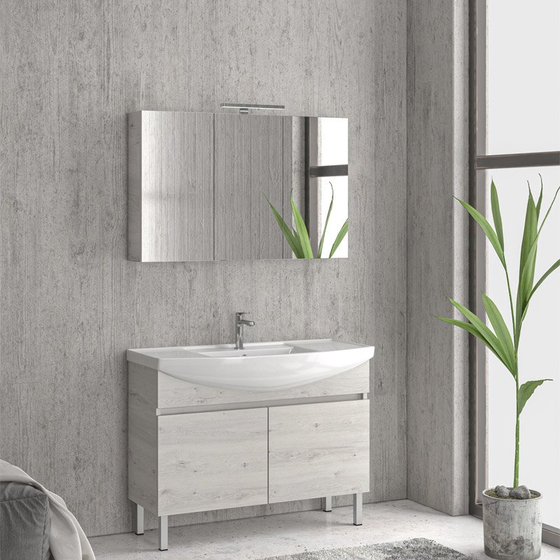 NBIA1008902_1 Βάση με δύο πόρτες Ice Oak 8902 NEW BIANNA 100 KARAG 98x35x63cm - Image 1