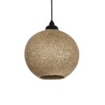 GLOBOSTAR® SOLEI 205-0003 Boho Κρεμαστό Φωτιστικό Οροφής με Ντουί 1 x E27 AC 220-240V IP20 - Μπεζ - M20 x Π20 x Υ25cm - Image 2