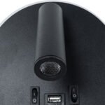 GLOBOSTAR® LADY-R 60938 Μοντέρνο Φωτιστικό Τοίχου - Απλίκα Ξενοδοχείου Reading Light με Φορτιστή USB 3A LED 6W 600lm 36° & 360° AC 220-240V IP20 Φυσικό Λευκό 4500K - Bridgelux COB Chip & TÜV SÜD Driver - Μαύρο Ματ - Μ15 x Π15 x Υ7cm - 3 Χρόνια Εγγύηση - Image 6
