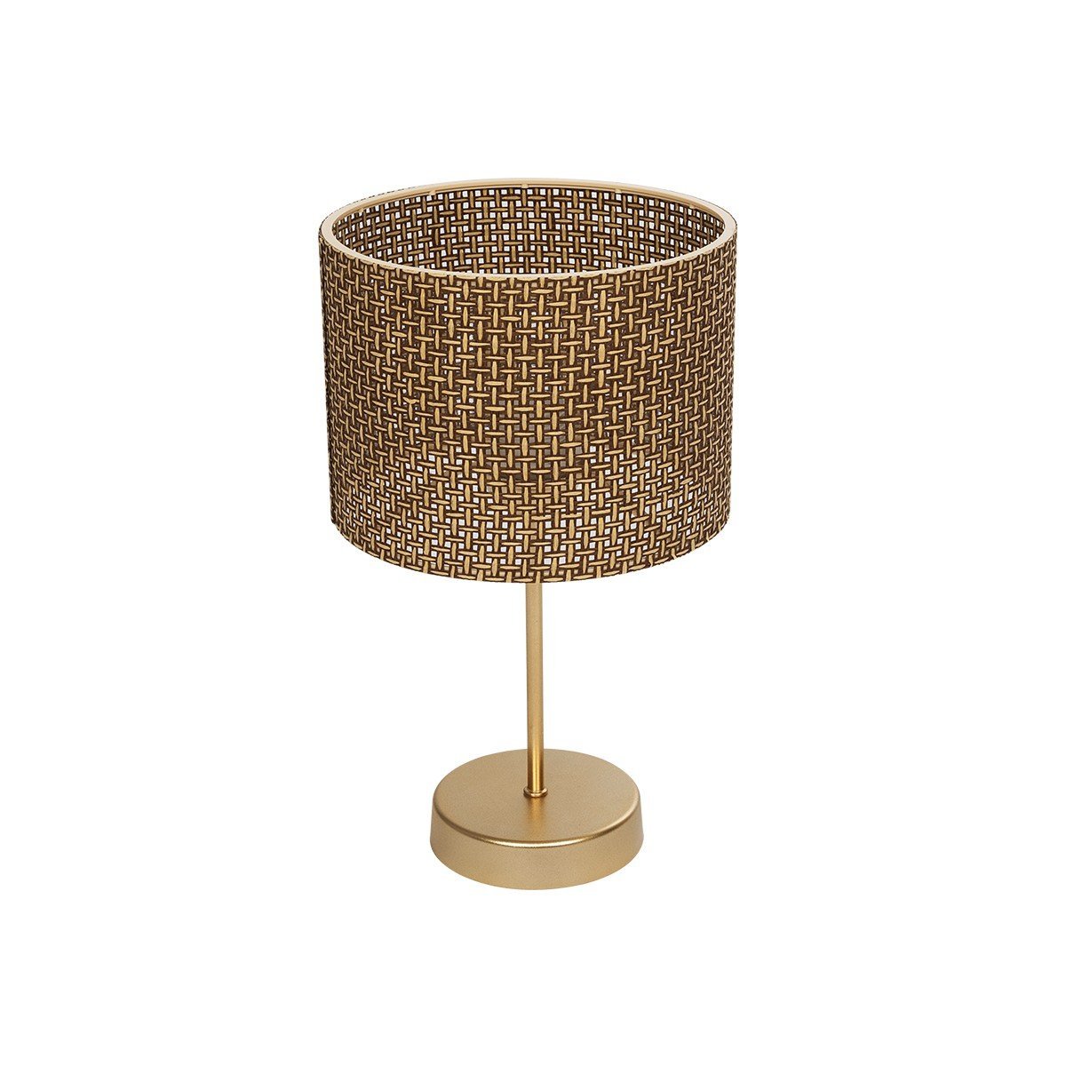 a2b5ce_203_0181_0 GLOBOSTAR® WIZ 203-0181 Μοντέρνο Επιτραπέζιο Φωτιστικό Πορτατίφ με Ντουί 1 x E27 AC 220-240V IP20 - Χρυσο & Καφέ - Μ22 x Π22 x Υ36.5cm - Image 1