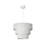 GLOBOSTAR® LEVEL 203-0275 Μοντέρνο Κρεμαστό Φωτιστικό Οροφής με Ντουί 1 x E27 AC 220-240V IP20 - Λευκό - Μ38 x Π38 x Υ30cm - Image 2