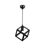 GLOBOSTAR® DISE 203-0274 Μοντέρνο Κρεμαστό Φωτιστικό Οροφής με Ντουί 1 x E27 AC 220-240V IP20 - Μαύρο - Μ22 x Π22 x Υ24cm - Image 2