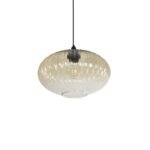 GLOBOSTAR® PERA 206-0012 Μοντέρνο Κρεμαστό Φωτιστικό Οροφής με Ντουί 1 x E27 AC 220-240V IP20 - Mελί - Μ30 x Π30 x Υ22cm - Image 2