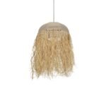 GLOBOSTAR® PLUVIA 205-0080 Boho Κρεμαστό Φωτιστικό Οροφής με Ντουί 1 x E27 AC 220-240V IP20 - Μπεζ - M50 x Π50 x Υ80cm - Image 2