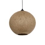 GLOBOSTAR® SOLEI 205-0001 Boho Κρεμαστό Φωτιστικό Οροφής με Ντουί 1 x E27 AC 220-240V IP20 - Μπεζ - M40 x Π40 x Υ36cm - Image 2