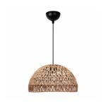 GLOBOSTAR® SAND 204-0167 Boho Κρεμαστό Φωτιστικό Οροφής με Ντουί 1 x E27 AC 220-240V IP20 - Μπεζ - Μ29 x Π29 x Υ16cm