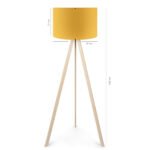 GLOBOSTAR® SAGA 204-0045 Μοντέρνο Επιδαπέδιο Φωτιστικό με Ντουί 1 x E27 AC 220-240V IP20 - Μπεζ & Κίτρινο - Μ38 x Π38 x Υ140cm - Image 9