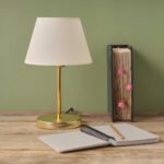 GLOBOSTAR® GLOSSY 204-0071 Μοντέρνο Επιτραπέζιο Φωτιστικό Πορτατίφ με Ντουί 1 x E27 AC 220-240V IP20 - Χρυσό & Λευκό - Μ22 x Π22 x Υ37cm - Image 4