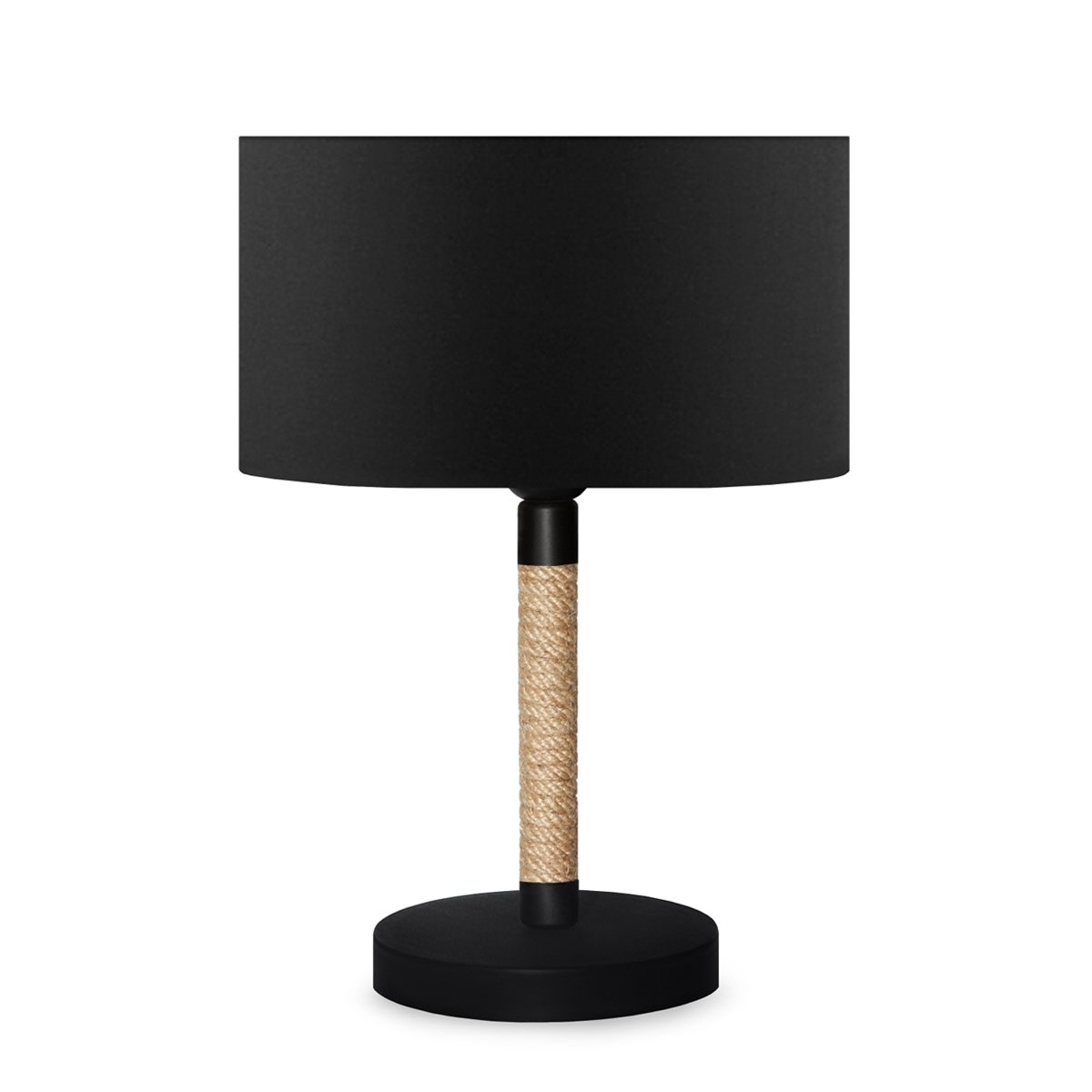 ayd_2513_0 GLOBOSTAR® STRING 204-0072 Μοντέρνο Επιτραπέζιο Φωτιστικό Πορτατίφ με Ντουί 1 x E27 AC 220-240V IP20 - Μαύρο & Μπεζ - Μ24 x Π24 x Υ37cm - Image 1