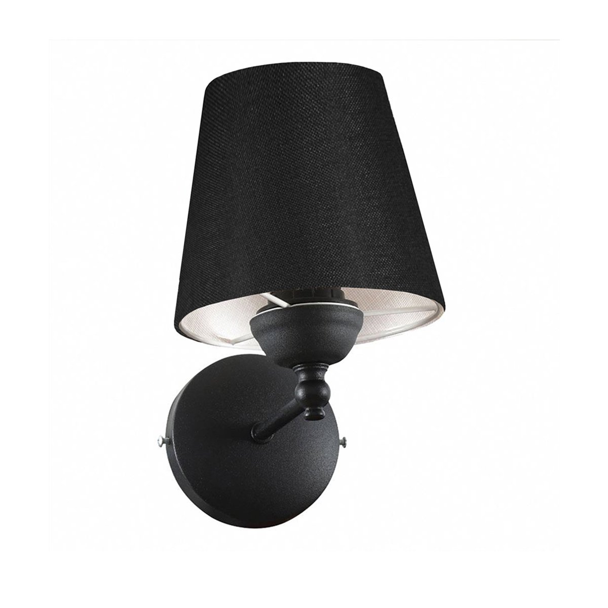 ayd_2539_0 GLOBOSTAR® PAM 204-0113 Μοντέρνο Φωτιστικό Τοίχου - Απλίκα με Ντουί 1 x E27 AC 220-240V IP20 - Μαύρο - Μ23 x Π23 x Υ17cm - Image 1