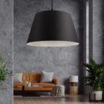 GLOBOSTAR® TRIANGLE 204-0088 Μοντέρνο Κρεμαστό Φωτιστικό Οροφής με Ντουί 1 x E27 AC 220-240V IP20 - Μαύρο - Μ37 x Π37 x Υ25cm - Image 3