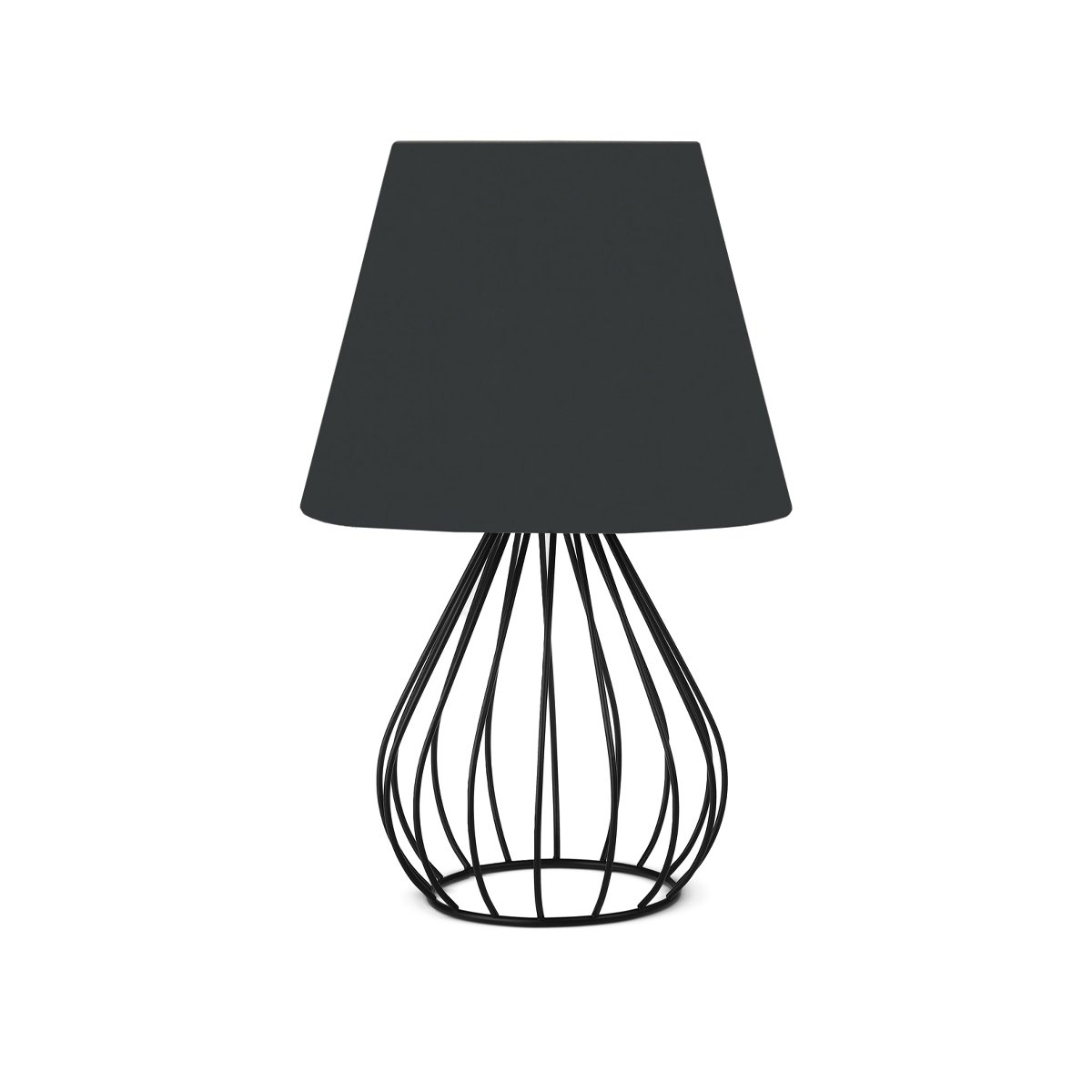 ayd_2843_0 GLOBOSTAR® CLASS 204-0080 Μοντέρνο Επιτραπέζιο Φωτιστικό Πορτατίφ με Ντουί 1 x E27 AC 220-240V IP20 - Μαύρο & Μπεζ - Μ22 x Π22 x Υ36cm - Image 1