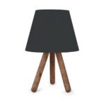 GLOBOSTAR® CAP 204-0068 Μοντέρνο Επιτραπέζιο Φωτιστικό Πορτατίφ με Ντουί 1 x E27 AC 220-240V IP20 - Καφέ & Μαύρο - Μ22 x Π22 x Υ33cm