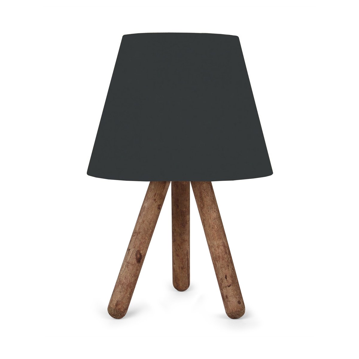 ayd_2844_0 GLOBOSTAR® CAP 204-0068 Μοντέρνο Επιτραπέζιο Φωτιστικό Πορτατίφ με Ντουί 1 x E27 AC 220-240V IP20 - Καφέ & Μαύρο - Μ22 x Π22 x Υ33cm - Image 1