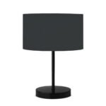 GLOBOSTAR® LARA 204-0076 Μοντέρνο Επιτραπέζιο Φωτιστικό Πορτατίφ με Ντουί 1 x E27 AC 220-240V IP20 - Μαύρο - Μ24 x Π24 x Υ35cm