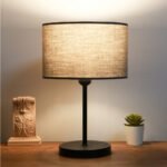 GLOBOSTAR® LARA 204-0076 Μοντέρνο Επιτραπέζιο Φωτιστικό Πορτατίφ με Ντουί 1 x E27 AC 220-240V IP20 - Μαύρο - Μ24 x Π24 x Υ35cm - Image 3