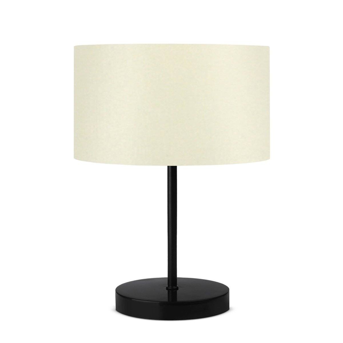 ayd_2849_0 GLOBOSTAR® LARA 204-0075 Μοντέρνο Επιτραπέζιο Φωτιστικό Πορτατίφ με Ντουί 1 x E27 AC 220-240V IP20 - Μαύρο & Μπεζ - Μ24 x Π24 x Υ35cm - Image 1