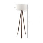 GLOBOSTAR® SAGA 204-0032 Μοντέρνο Επιδαπέδιο Φωτιστικό με Ντουί 1 x E27 AC 220-240V IP20 - Καφέ & Λευκό - Μ38 x Π38 x Υ140cm - Image 9