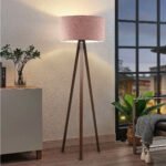 GLOBOSTAR® SAGA 204-0049 Μοντέρνο Επιδαπέδιο Φωτιστικό με Ντουί 1 x E27 AC 220-240V IP20 - Καφέ & Ροζ - Μ38 x Π38 x Υ140cm - Image 10