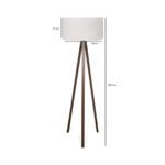 GLOBOSTAR® SAGA 204-0035 Μοντέρνο Επιδαπέδιο Φωτιστικό με Ντουί 1 x E27 AC 220-240V IP20 - Καφέ & Λευκό - Μ38 x Π38 x Υ140cm - Image 9